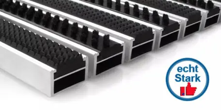 Fußmatte Gummi Bürsten außen